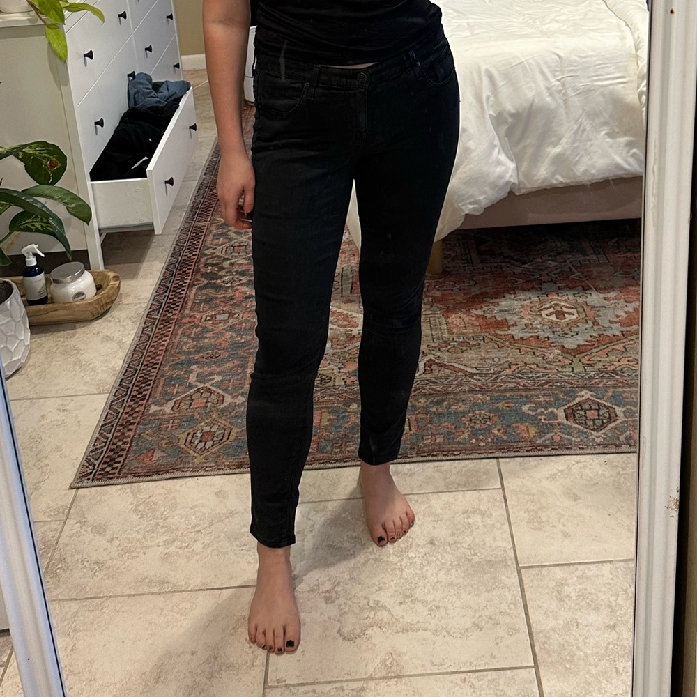 Black AG skinny jean jeggings